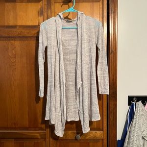 Hooded Cardigan Heather Gray H.I.P. Brand Size XS